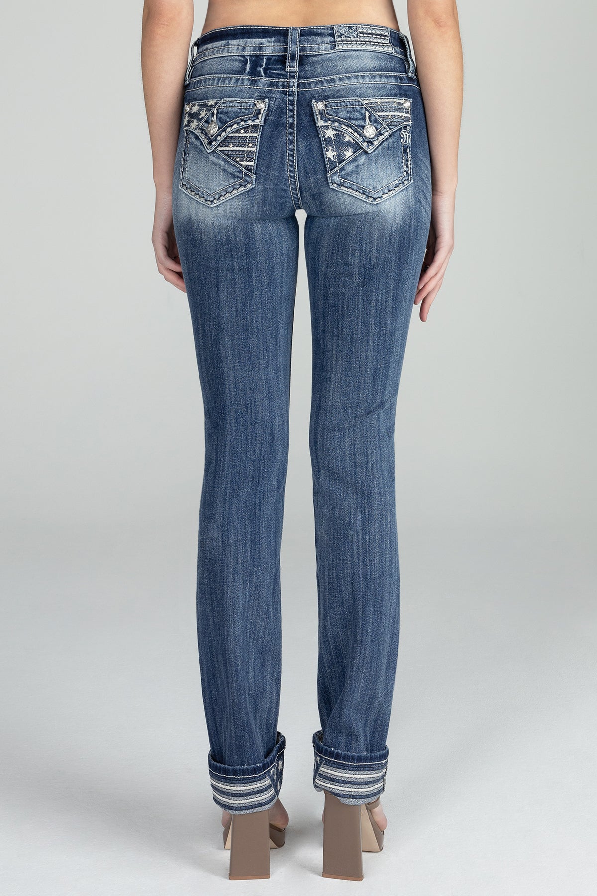 Americana Cuffed Straight Jeans