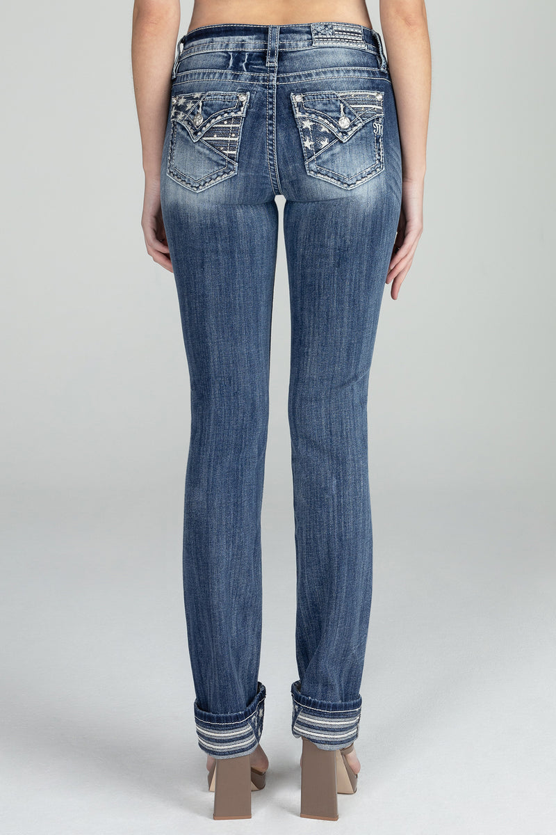 Americana Cuffed Straight Jeans