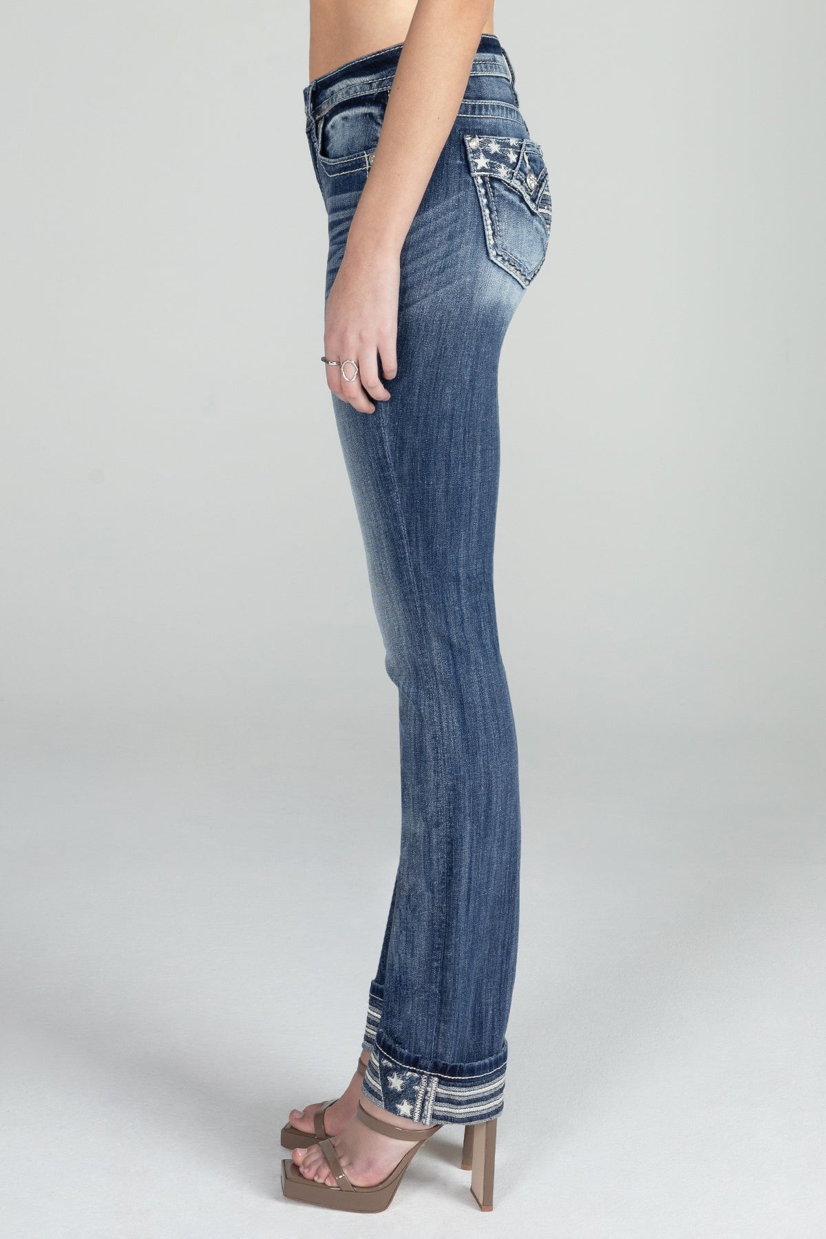 Americana Cuffed Straight Jeans