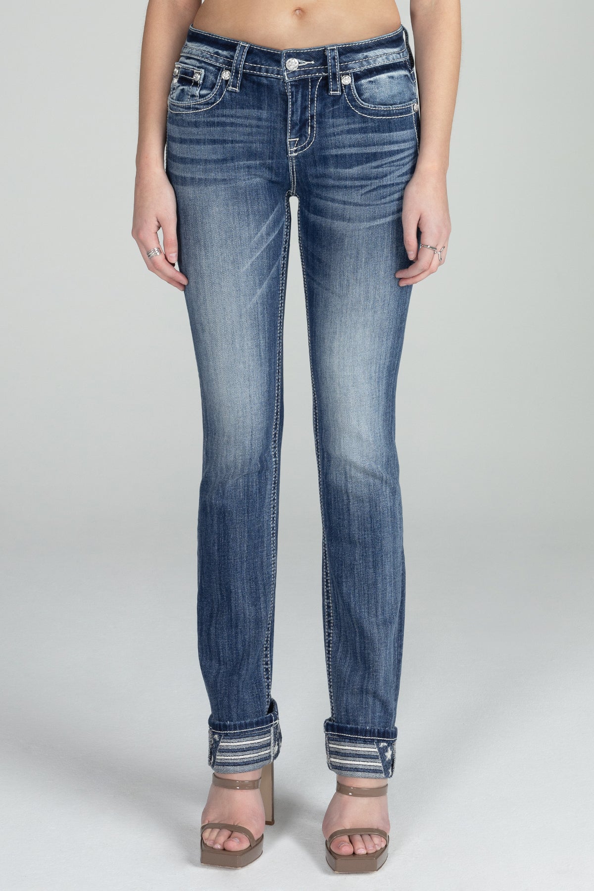 Americana Cuffed Straight Jeans