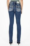 Shades of Brown Border Bootcut Jeans