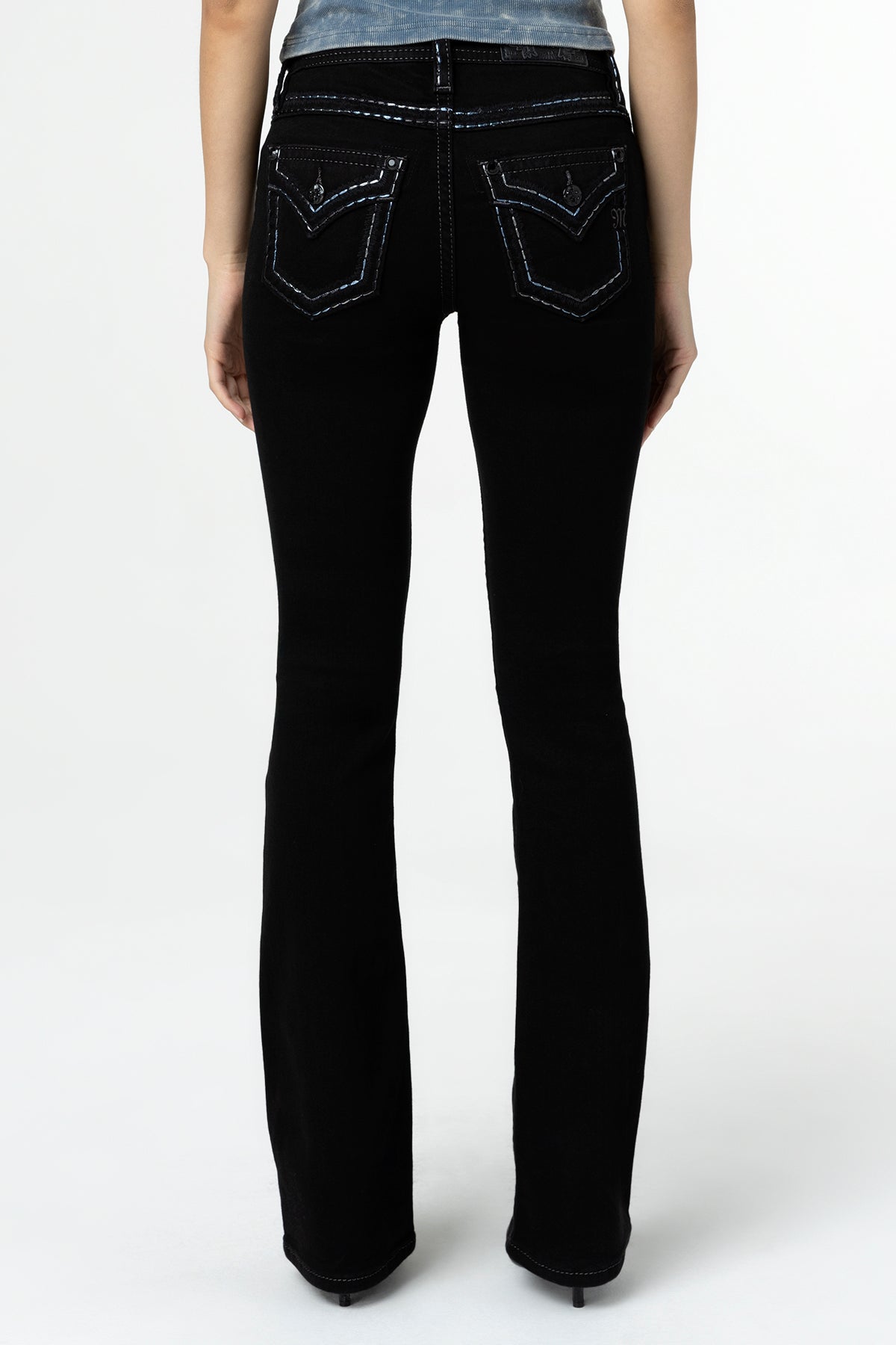 【in a row】Black Tin Bootcut Denim BDG Urban Outfitters Womens Black 5 Pocket 90's Bootcut