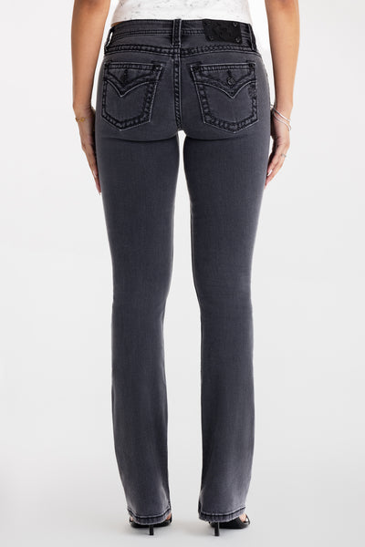 Ashton Stitched Bootcut Jeans | Only $114.00 | Dark Grey | Miss Me