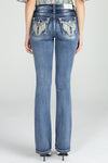 Baby Blue Wing Flap Bootcut Denim