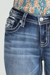 Baby Blue Wing Flap Bootcut Denim