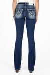 Raised Silver Wings Bootcut Jeans