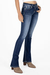 Raised Silver Wings Bootcut Jeans
