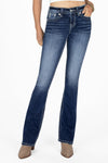 Raised Silver Wings Bootcut Jeans