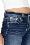 Raised Silver Wings Bootcut Jeans