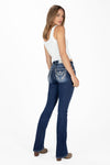 Raised Silver Wings Bootcut Jeans
