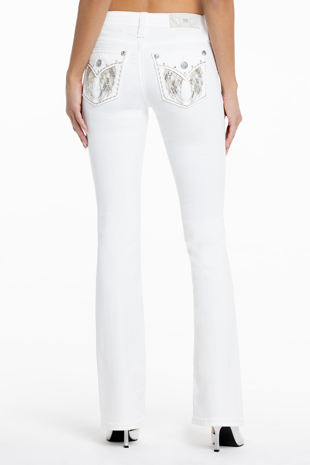 Eira Wing Bootcut Jeans | Only $114.00 | White | Miss Me
