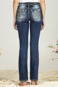 Three Flower Sequined Denim
