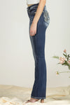 Three Flower Sequined Denim