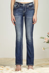Three Flower Sequined Denim