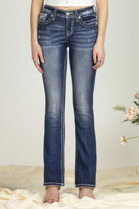 Three Flower Sequined Denim