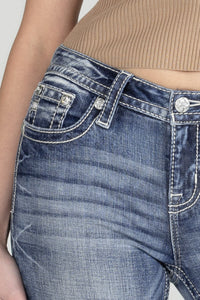 Distressed Americana Flag Skinny Jeans