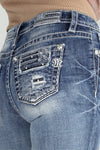 Distressed Americana Flag Skinny Jeans