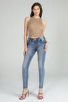 Distressed Americana Flag Skinny Jeans