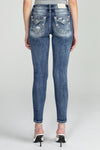 Multicolor Patterned Skinny Jeans