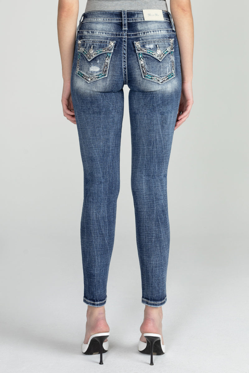 Multicolor Patterned Skinny Jeans
