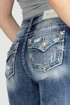 Multicolor Patterned Skinny Jeans