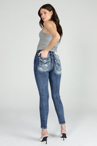 Multicolor Patterned Skinny Jeans