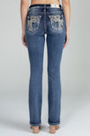 Cross In A Flower Field Bootcut Denim