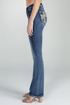 Cross In A Flower Field Bootcut Denim