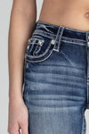 Cross In A Flower Field Bootcut Denim
