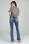 Cross In A Flower Field Bootcut Denim