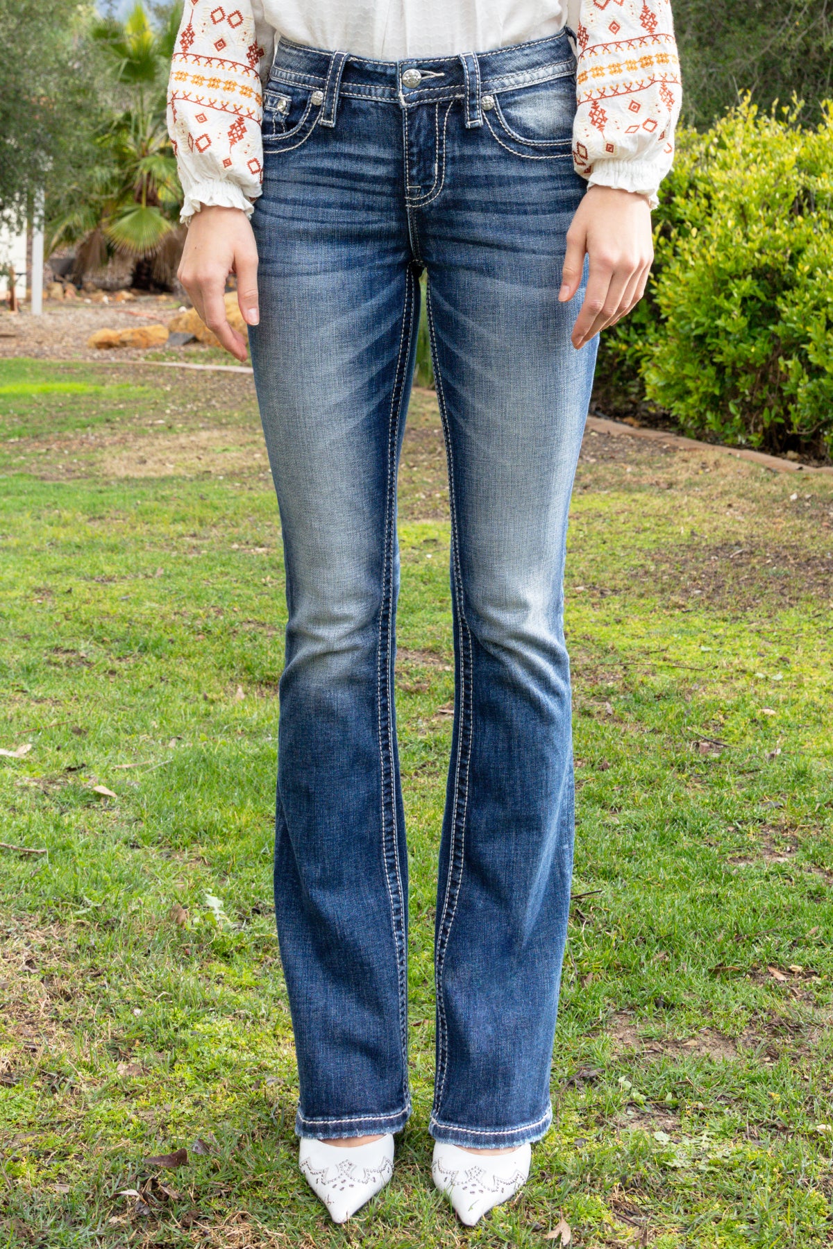Spring Blossom Aztec Bootcut Denim