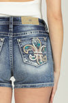 Under The Sea Fleur-De-Lis Denim Shorts