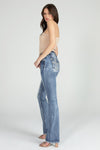 Acid Sequined Cross Bootcut Denim