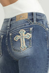 Ocean Blue Cross Denim