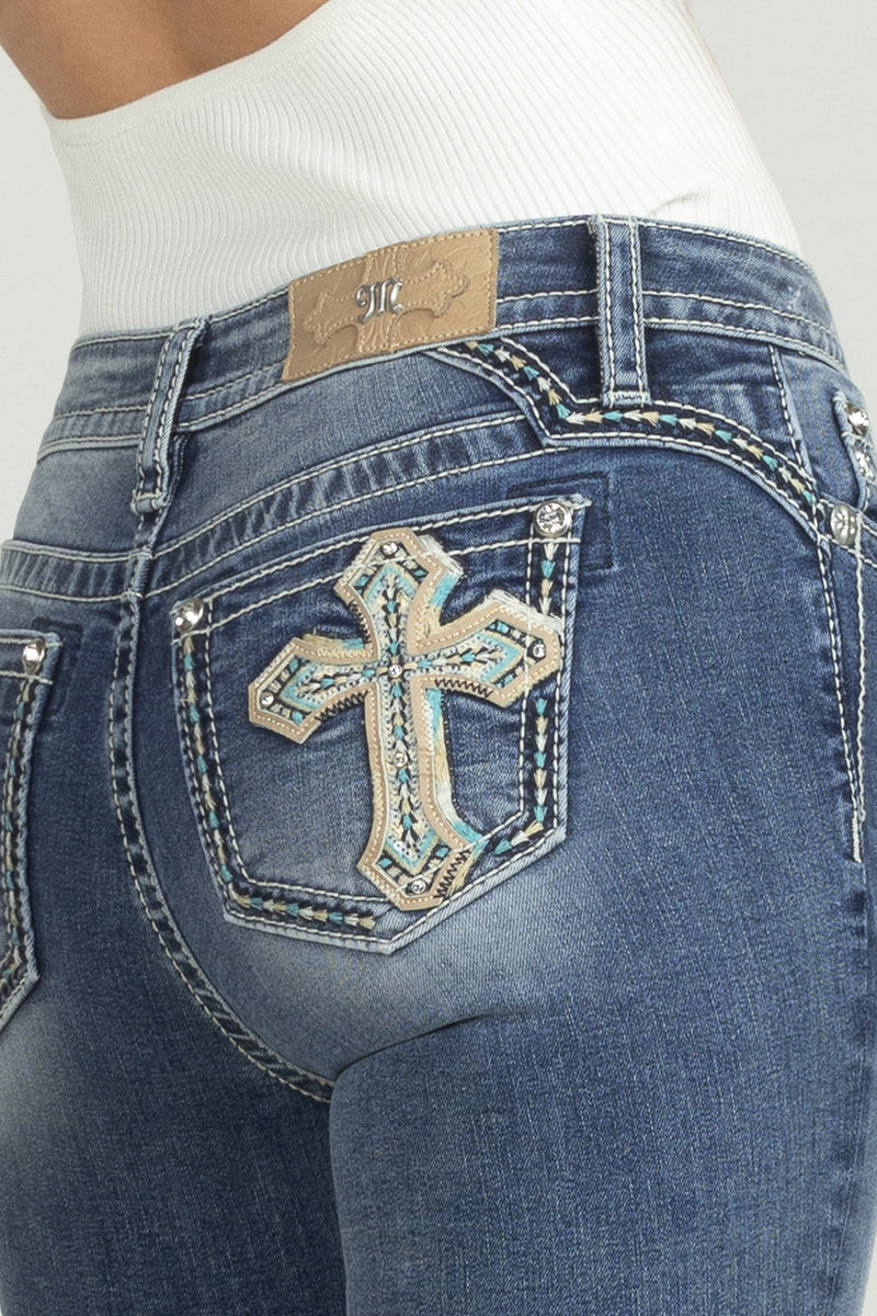 Ocean Blue Cross Denim