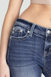 Detailed Fleur De Lis Skinny Denim