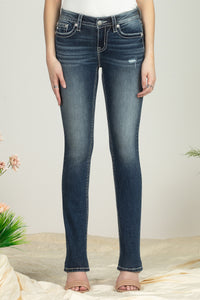 Blooming Aztec Straight Denim