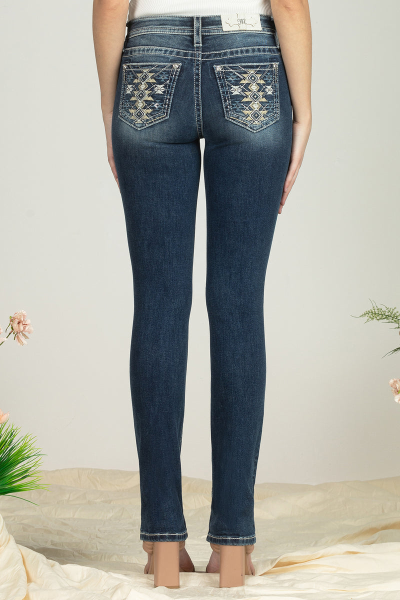 Blooming Aztec Straight Denim