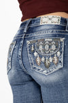 Brown Aztec Dreamcatcher Bootcut Jeans