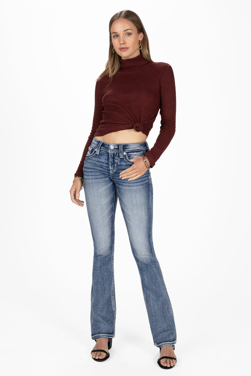 Brown Aztec Dreamcatcher Bootcut Jeans