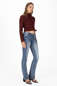 Brown Aztec Dreamcatcher Bootcut Jeans