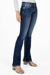 Floral Swirl Horseshoe Bootcut Jeans