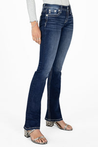 Floral Swirl Horseshoe Bootcut Jeans