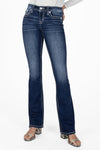 Floral Swirl Horseshoe Bootcut Jeans