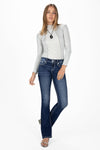Floral Swirl Horseshoe Bootcut Jeans