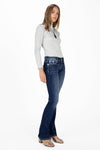 Floral Swirl Horseshoe Bootcut Jeans