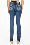 Shadow Floral Horseshoe Bootcut Jeans
