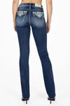 Turquoise Peacock Bootcut Jeans