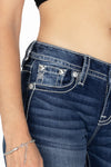 Turquoise Peacock Bootcut Jeans