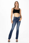 Turquoise Peacock Bootcut Jeans